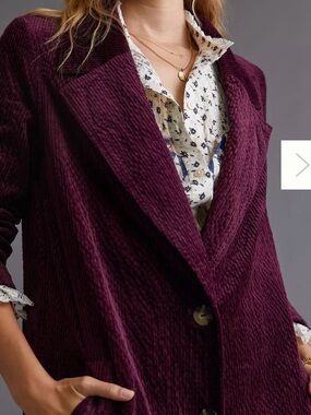 Anthropologie Corduroy Duster Jacket